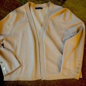Tommy Hilfiger cream colored cardigan buttons on sleeve